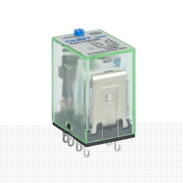 Реле промежуточное с кнопкой тестирования NJDC-17(D)/2Z 2 конт. с инд. LED 10А DC 24В (R) CHINT 651134