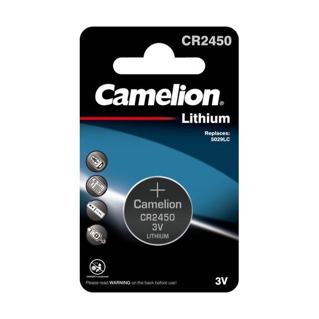 Элемент питания литиевый CR2450 BL-1 (блист.1шт) Camelion 3072