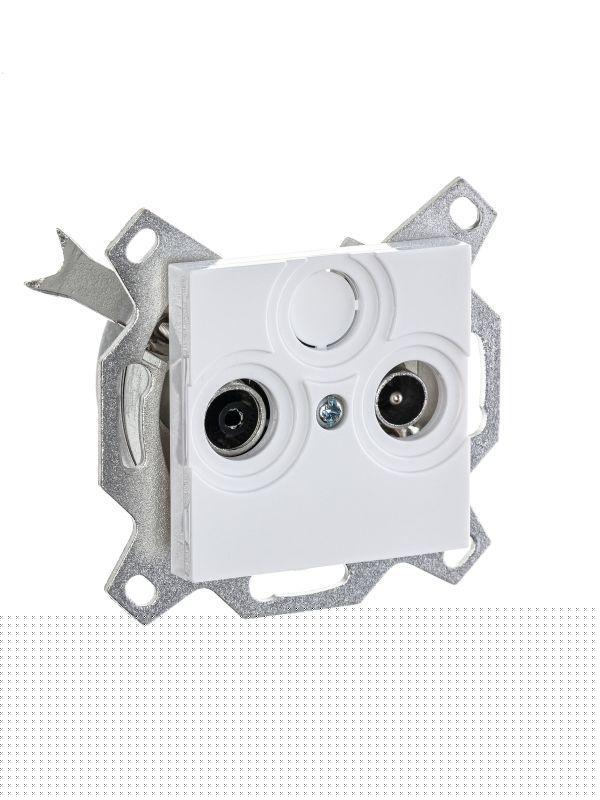Розетка телевизионная проходная TV/R Levit 7дБ бел. ABB 2CHH083607A6003