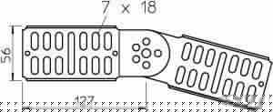 Комплект для кабельного лист. лотка соединительный шарнирный H=60мм RGV 60 FS (болт + шайба + гайка) OBO 7082010