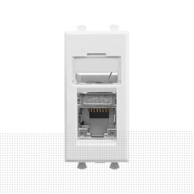 Розетка компьютерная 1мод. Avanti "Белое облако" RJ45 кат.5E экранир. модульная DKC 4400361