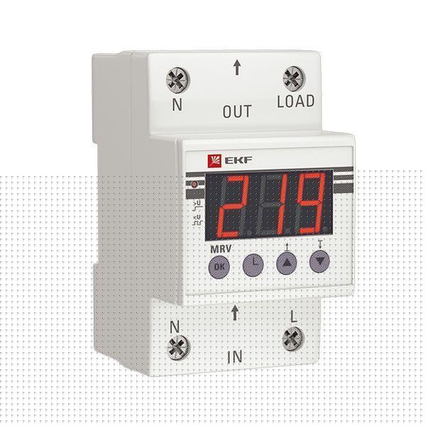 Реле напряжения с дисплеем MRV 63А PROxima EKF MRV-63A