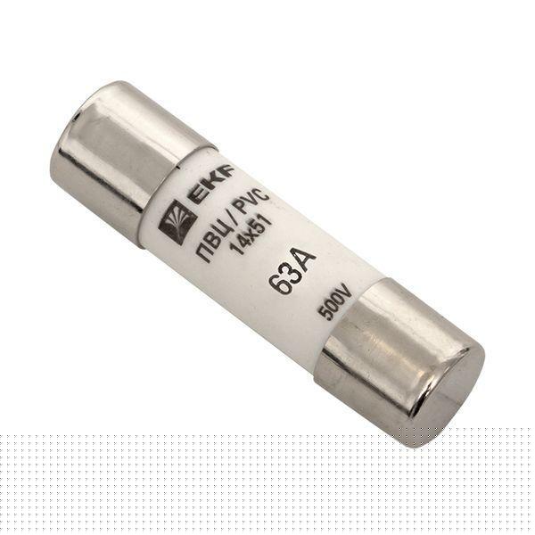 Вставка плавкая цилиндрическая ПВЦ 14х51 63А EKF pvc-14x51-63