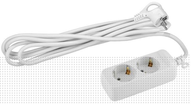 Удлинитель 2х5м с заземл. 10А IP20 ПВС 3х0.75 Эра Б0038574