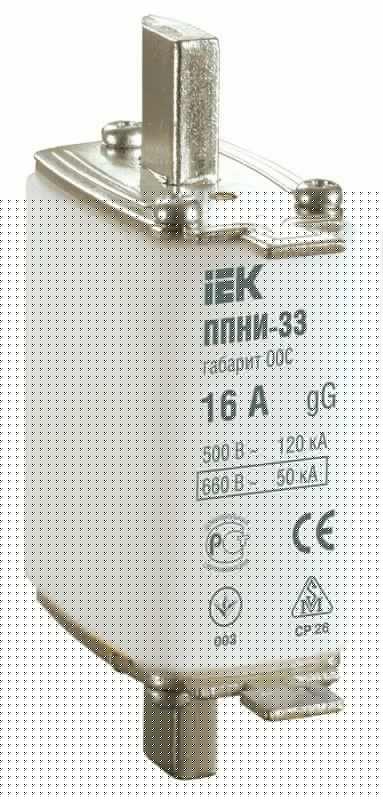Вставка плавкая ППНИ-33 16А габарит 00С IEK DPP11-016