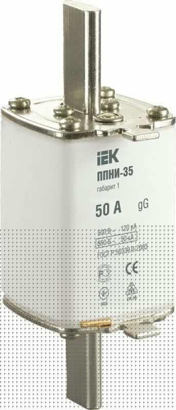 Вставка плавкая ППНИ-35 50А габарит 1 IEK DPP30-050
