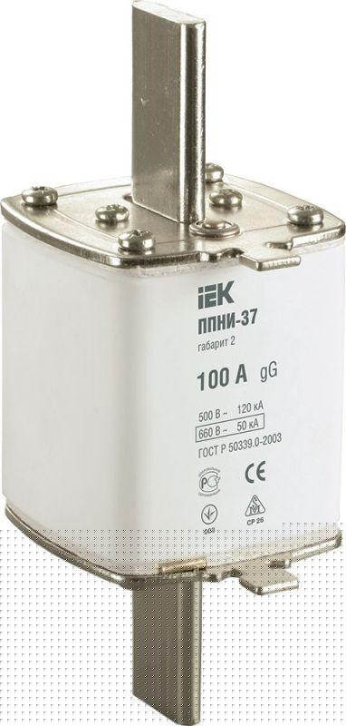 Вставка плавкая ППНИ-37 100А габарит 2 IEK DPP40-100
