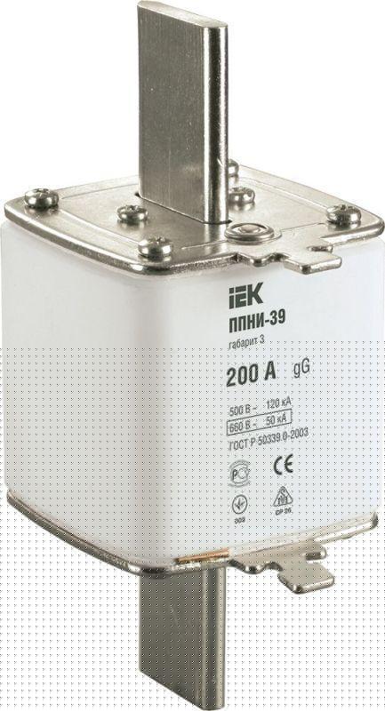 Вставка плавкая ППНИ-39 200А габарит 3 IEK DPP50-200