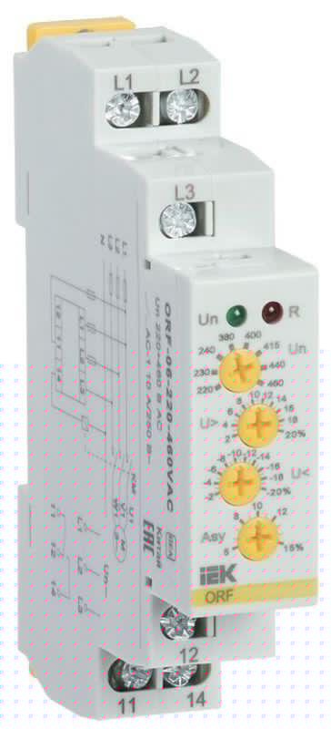 Реле фаз ORF 06 3ф 220-460В AC IEK ORF-06-220-460VAC