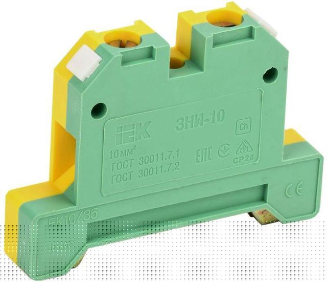 Зажим наборный ЗНИ-10PEN 10кв.мм (JXB-земля) IEK YZN20-010-K52