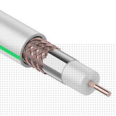 Кабель коаксиальный SAT 703B 75Ом CCS/Al/Al 75% бел. (уп.50м) PROCONNECT 01-2431-2-50