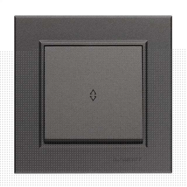 Переключатель проходной 1-кл. СП Karea 10А IP20 дым. металлик Makel 56050005