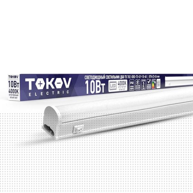 Светильник светодиодный ДБО Т5 10Вт 4К IP40 TOKOV ELECTRIC TKE-DBO-T5-0.9-10-4K