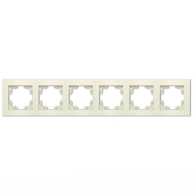 Рамка 6-м Афина универс. сл. кость (ivory) Universal A1043-I