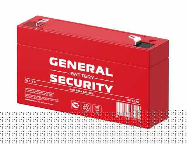 Аккумулятор 6В 1.3А.ч General Security GS1.3-6